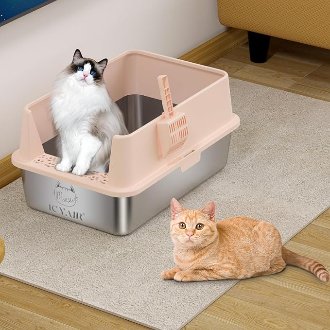 2PACK Stainless Steel Cat Litter Box - Image 7