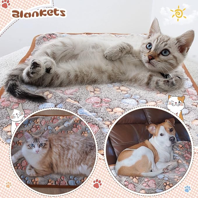 Tatuo 4 Pcs Dog Blanket for Pet Cat Blankets Indoor Puppy Teething Stuff Toys - Image 5