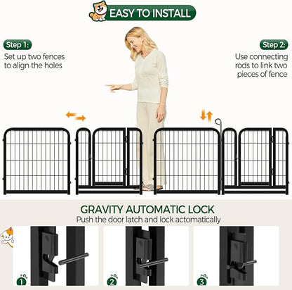 Yaheetech Dog Playpen Outdoor, 24 inch 16 Panels Dog Pen Indoor Heavy Duty - Image 9