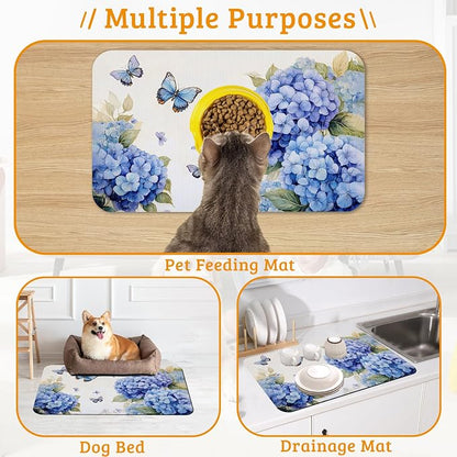 Pet Feeding Mat, Non-Slip Water Bowl Placemat, Pet Supplies 16" x 24" - Image 7