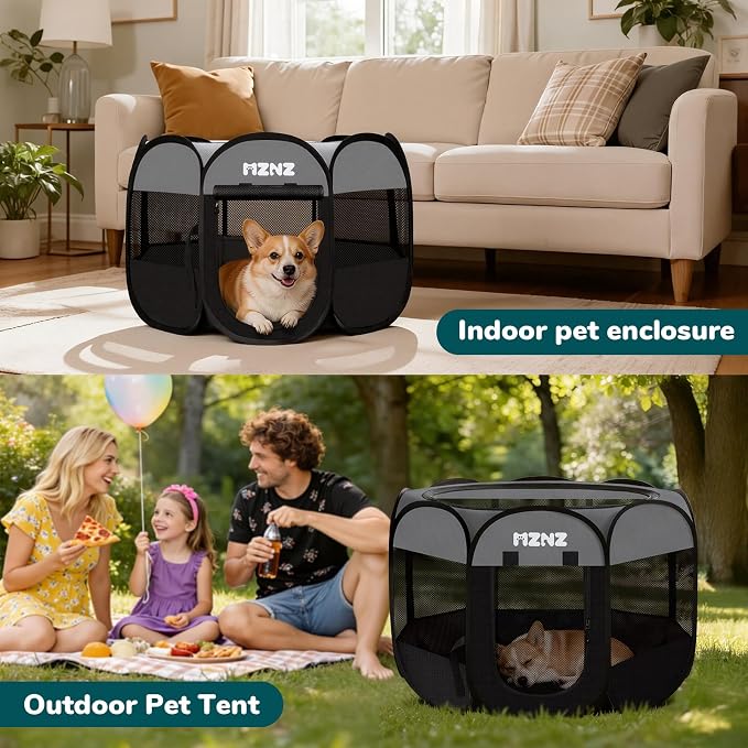 Dog Playpen, Portable Puppy Pet Crate Indoors - Image 5