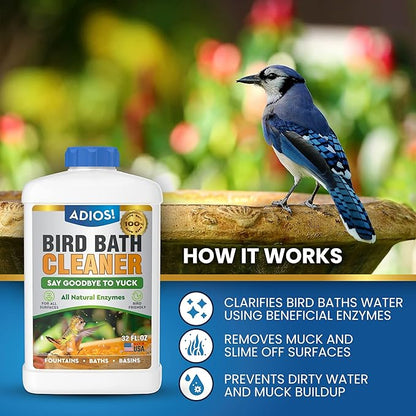 Bird Bath Cleaner for Outdoor Fountains and Bowls, Safely Cleans Metal - Image 2