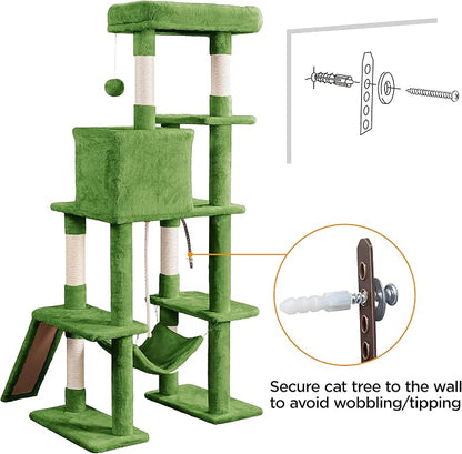 Yaheetech Cat Tree Cat Tower, 63in Multi-Level Cat Tree - Image 7