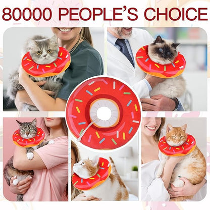Cat Cone Collar Soft, Cute Cat Donut Collar After Surgery, Adjustable Kitten - Image 6