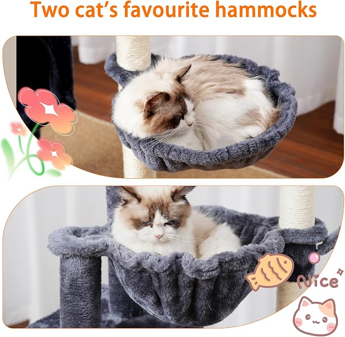 Heybly Cat Tree, 39.4 Inches Tower Condo - Image 5