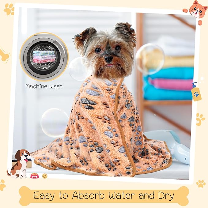 Tatuo 12 Pieces Puppy Blanket Warm Cat Dog Sleep Mat Pet Kitten Fleece Doggy - Image 5