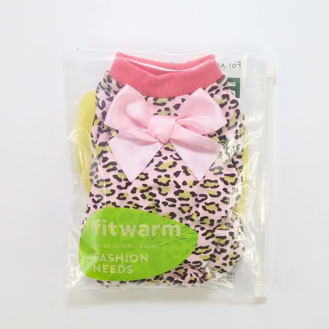 Fitwarm Leopard Dog Pajamas, Fleece Dog Clothes - Image 8