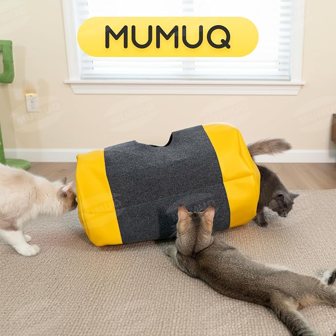Cat Play Bag Collapsible Cat Tunnel Activity Center Mat Play Rug Cats Activity - Image 3