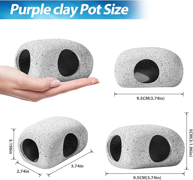 CousDUoBe 13Pcs Aquarium Hideaway Rock Cave Fish Tank Decorations quarium - Image 3