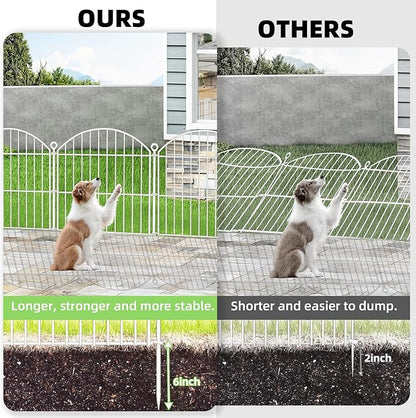 Decorative Garden Fence 24in x20ft, 10 Pack No Dig Fence Animal Barrier - Image 3