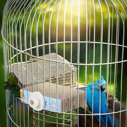 2 PCS Bird Chew Toy Parrot Cage Perch Cardboard Platform Bird Paw Grinding Stand - Image 6