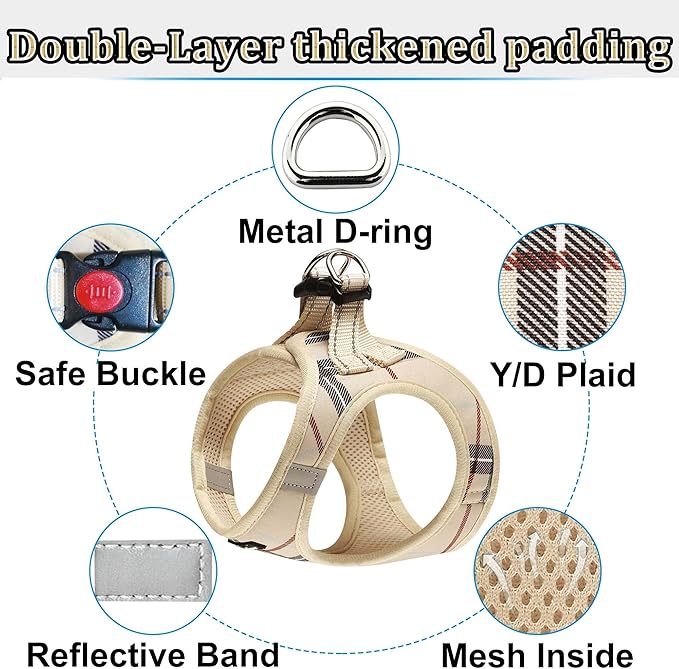 Dog Harness Step-in Breathable Puppy Cat Dog Vest Harnesses - Image 2