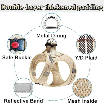 Dog Harness Step-in Breathable Puppy Cat Dog Vest Harnesses - Image 2