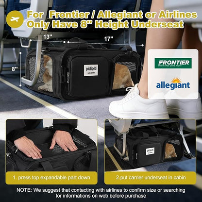17x13x8 Frontier Allegiant Breeze Airline Approved top Expandable pet Carrier - Image 3
