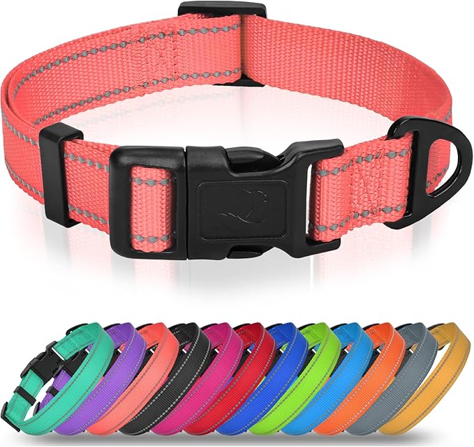 Joytale Large Dog Collar, Reflective and Adjustable Nylon Pet Collar by Joytale