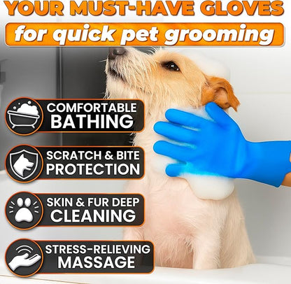 Cat & Dog Washing Gloves for Bathing – 2-in-1 Design Dog Scrubbing Gloves for - Image 4
