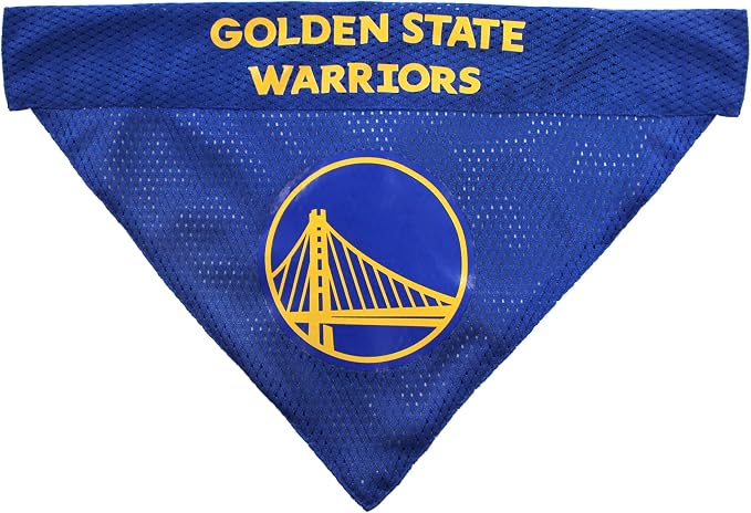 Pets First NBA Golden State Warriors Reversible Bandana Size XX-Large - Image 3