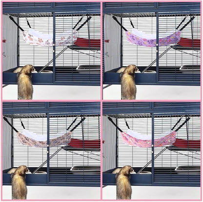 Geelin 4 Pcs Cat Hammock for Cage Hanging Soft Pet Hammock Bed - Image 7