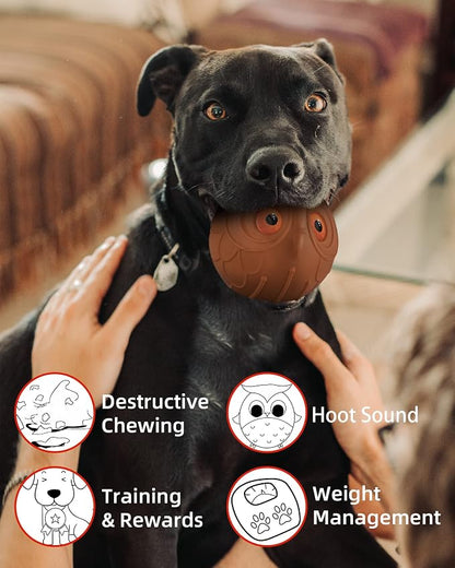 Mewlmart Giggle Ball for Dogs Owl Toys for Aggressive Chewers Dog Ball Toy for - Image 2