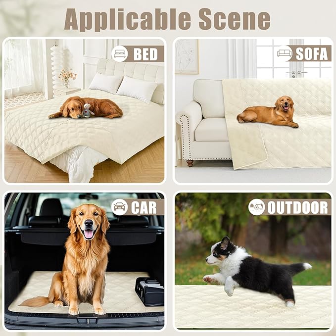 Smiry Waterproof Dog Bed Cover Blanket 52x82, Soft Reversible Pet Blanket - Image 5