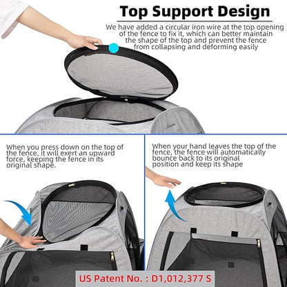 Tenrai Portable Cat Playpen, Trapezoidal Design - Image 5