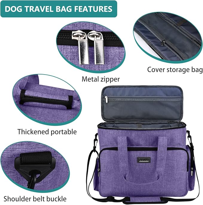 BAGLHER Dog Travel Bag, Airline Approved Pet Tote Organizer - Image 4