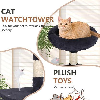 FDW | 36" Cat Tree Tower | Dark Gray | Multi-Level Indoor Activity Center - Image 5