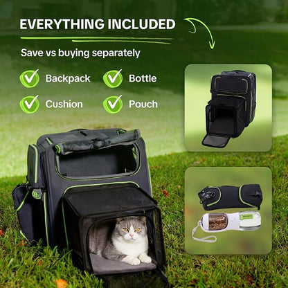 Cat Carrier Backpack for Travel & Car, 3-in-1 Expandable Cat & Small Dog - Image 7