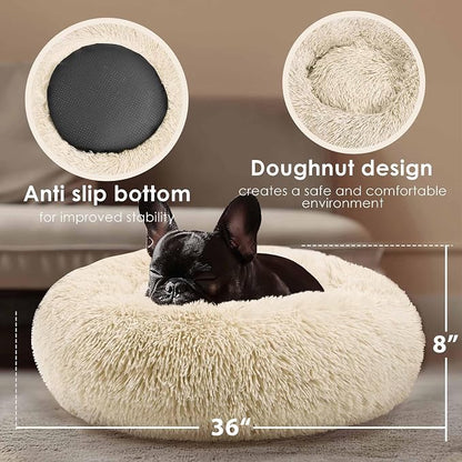 Extra Large Dog Beds, 36 Inch Human Dog Anxiety Relief Comfort Bed, - Image 3