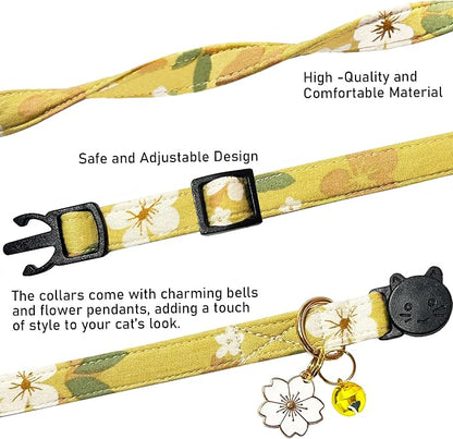 2 Pack Cotton Breakaway Cat Collars Set - Image 3