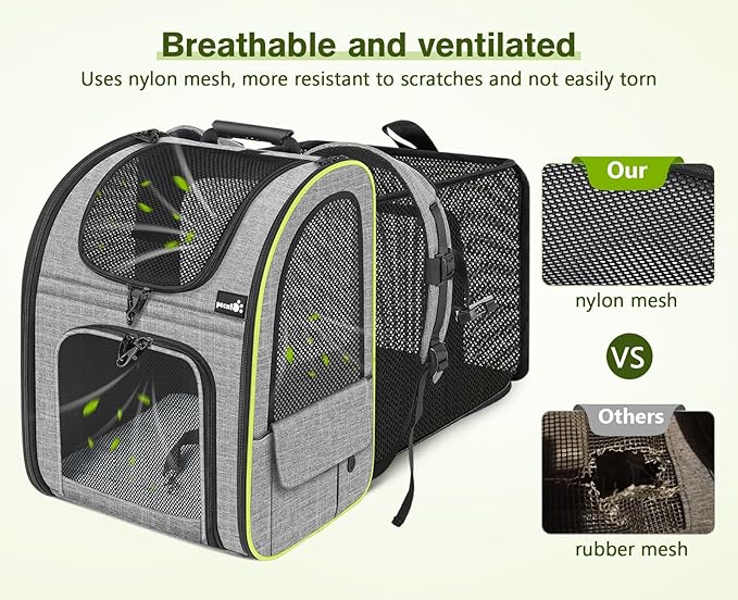 Pecute Cat Backpack Carrier Expandable, Pet Backpack - Image 4