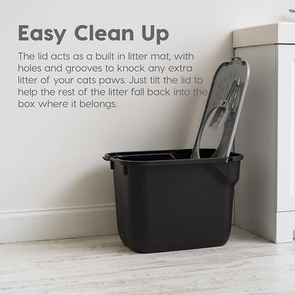 IRIS USA Cat Litter Box, Large Cat Box Enclosure, Top Entry - Image 3