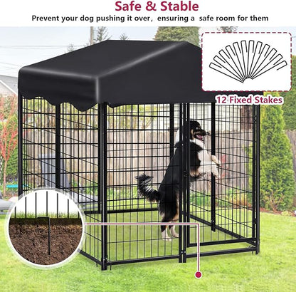 Dog Kennel Outdoor, 4.5' x 4' x 4' Outside Dog Kennel - Image 6