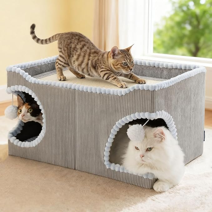 Bedsure Large Cat Beds for Indoor Cats by BEDSURE