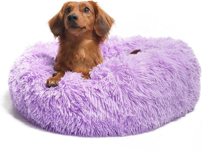 Calming Dog Bed for Medium Dogs Washable Donut 30 inches Anti-Slip Pet Bed by nononfish