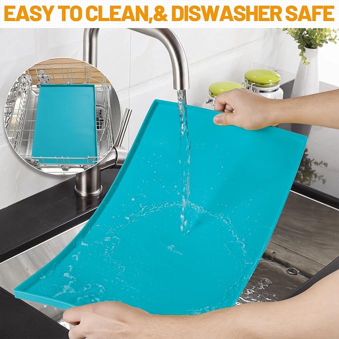 Hubulk Dog Feeding Mat, 100% Waterproof Food Grade Silicone Pet Food and Water - Image 7