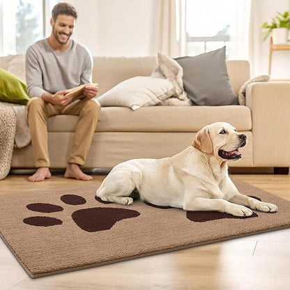 Buganda Dog Door Mat for Muddy Paws, Absorbent Dirt Trapper Washable Indoor - Image 8