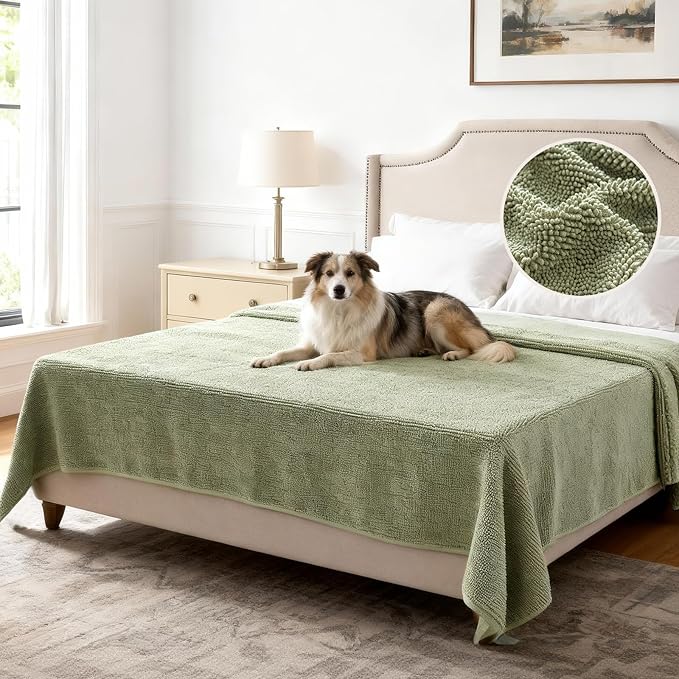 H.VERSAILTEX Non Slip Pet Couch Cover Chenille Dog Bed Protector Thick Soft by HVERSAILTEX