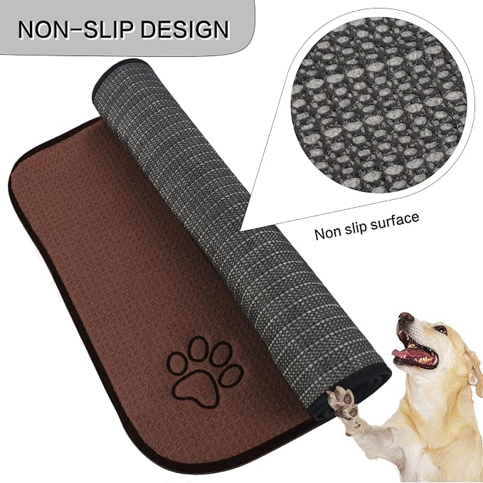 Sinland Microfiber Pet Bowl Food Mat Dish Drying Mat - Image 3