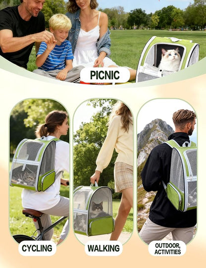 Green Cat Backpack Carrier - Image 8