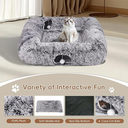 Extra Large Cat Tunnel Bed, 4 Ways Tunnels - Image 4