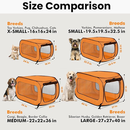 Beatrice Home Fashions Portable, Collapsible, Pop Up Kennel Travel Cat and Dog - Image 3