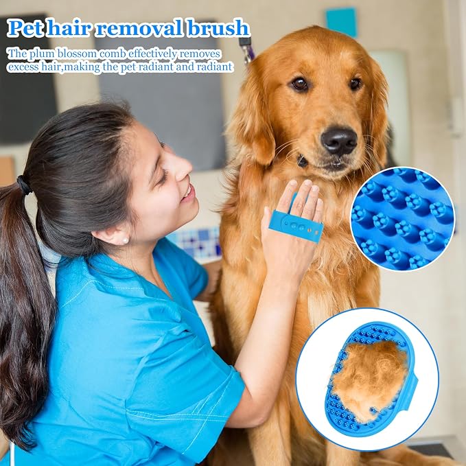 Dog Grooming Brush, Lilpep Pet Shampoo Bath Brush Soothing Massage Rubber Comb - Image 4