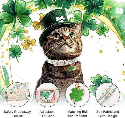 2 Pack St. Patrick’s Day Cat Collars - Image 3