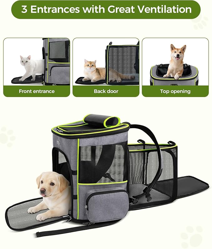 BAGLHER Expandable Cat Carrier Backpacks, Retractable Pet Carrier Backpack - Image 4