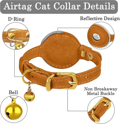 OOPSDOGGY Reflective Leather AirTag Cat Collar - Image 6
