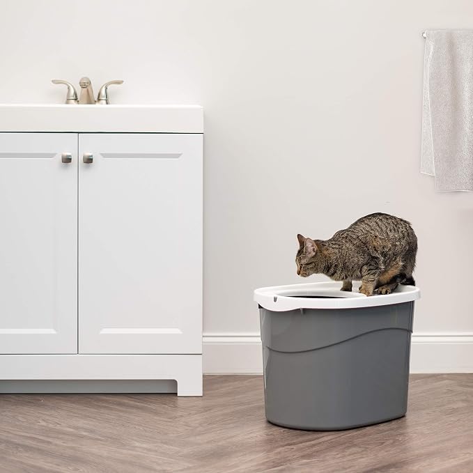 IRIS USA Top Entry Cat Litter Box, Large Enclosed - Image 9