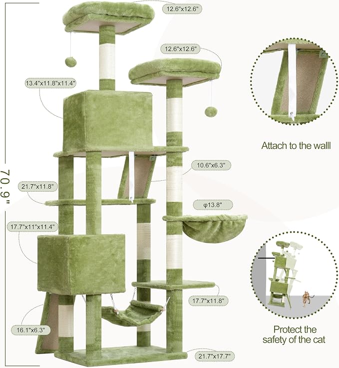 Cat Tree for Indoor Cats, Sturdy Cat Tree House - Image 7
