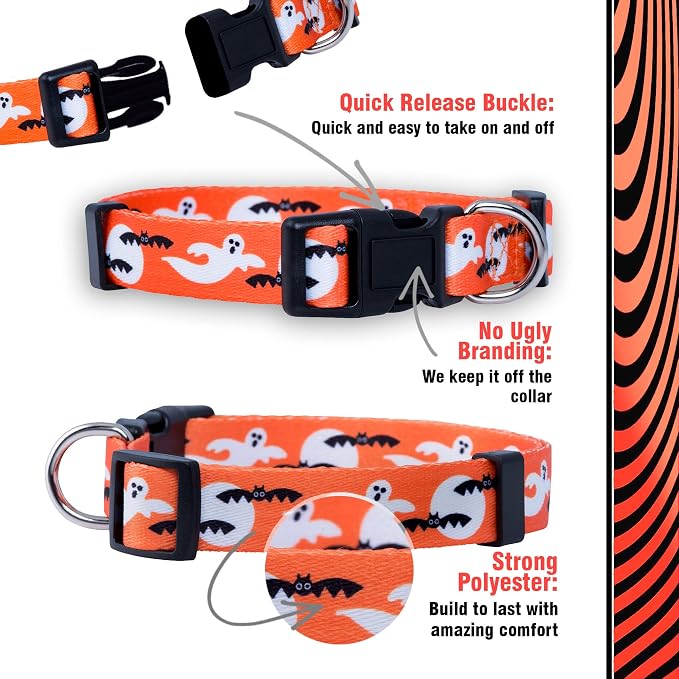 Native Pup Halloween Dog Collar- Spooky Fall Themed Horror Costume Collars- - Image 4