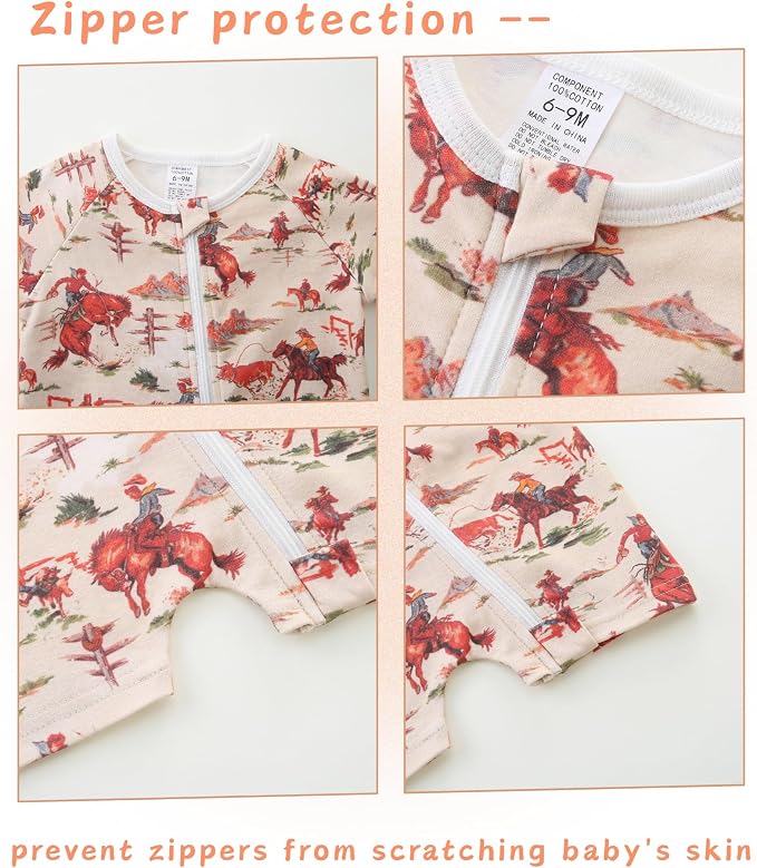 Unisex Summer Trendy 2-Pack Rompers Short Sleeve Zipped Bodysuit Infant Cotton - Image 4